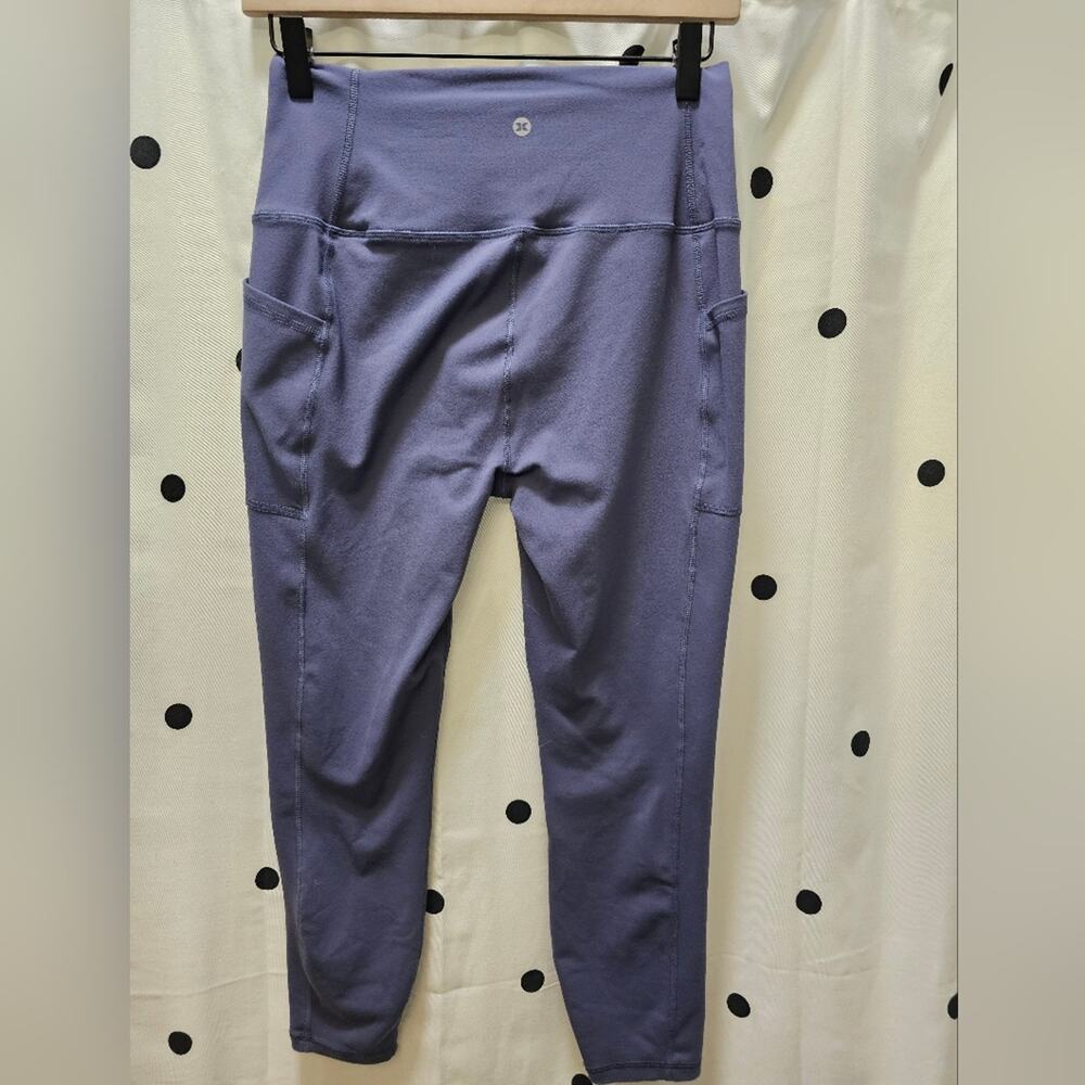 RBX blue skinny leg yoga athletic athleisure stretchy pocket leggings large - Picture 3 of 6